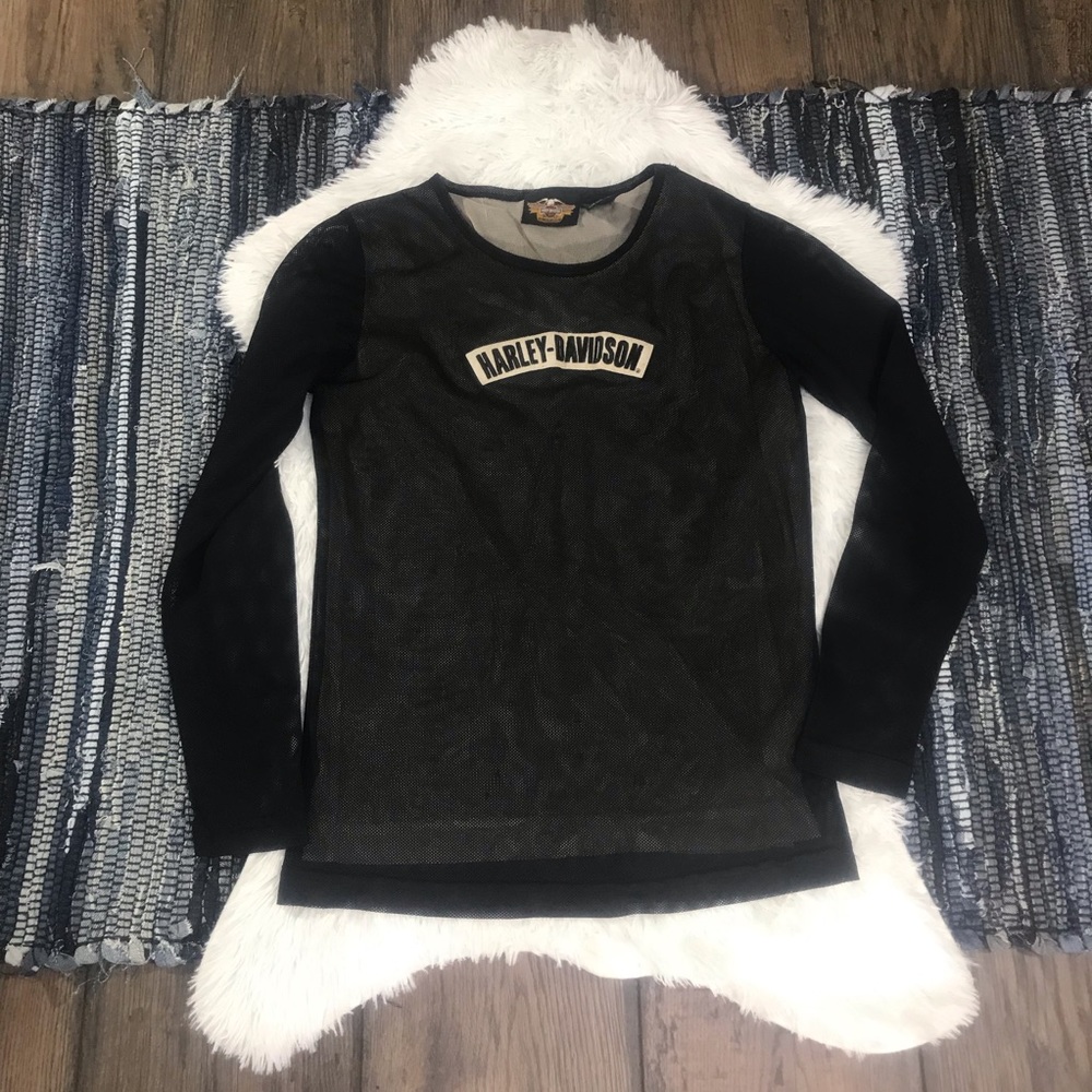Harley Davidson Women’s Mesh Long Sleeve Shirt S